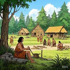 我想看原始人建房子